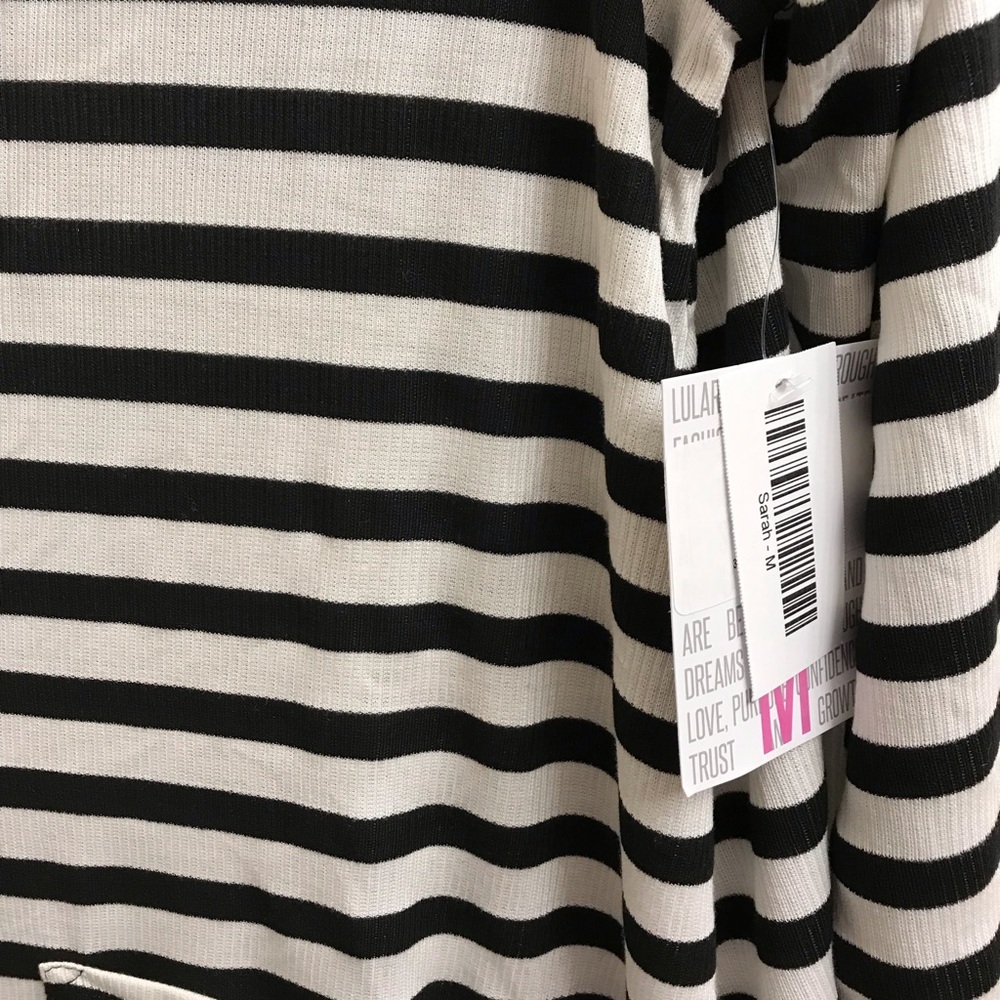 Lularoe Sarah Medium Black/white stripe